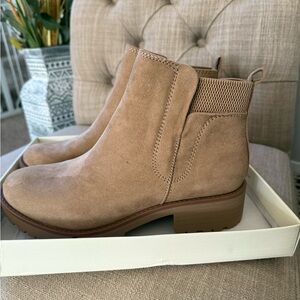 Sun + Stone Tan Ankle Booties